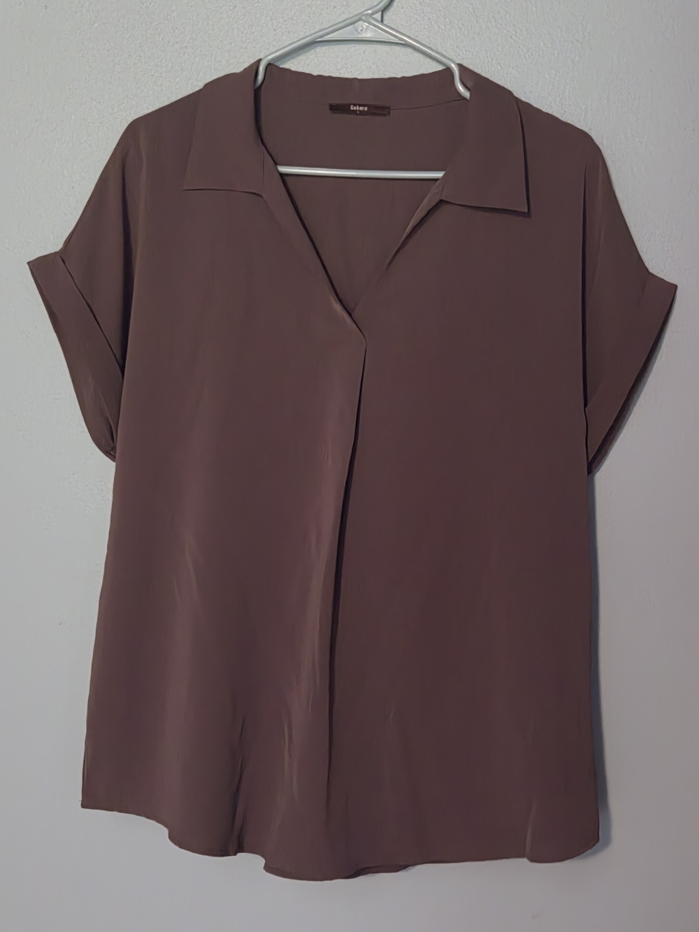 Gaharu Mauve Short-Sleeve Collared Button-Front Shirt
